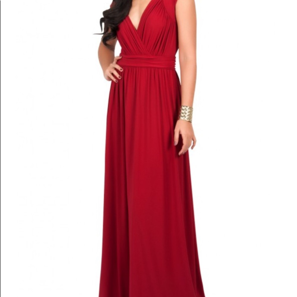 Long red/ maroon maxi dress